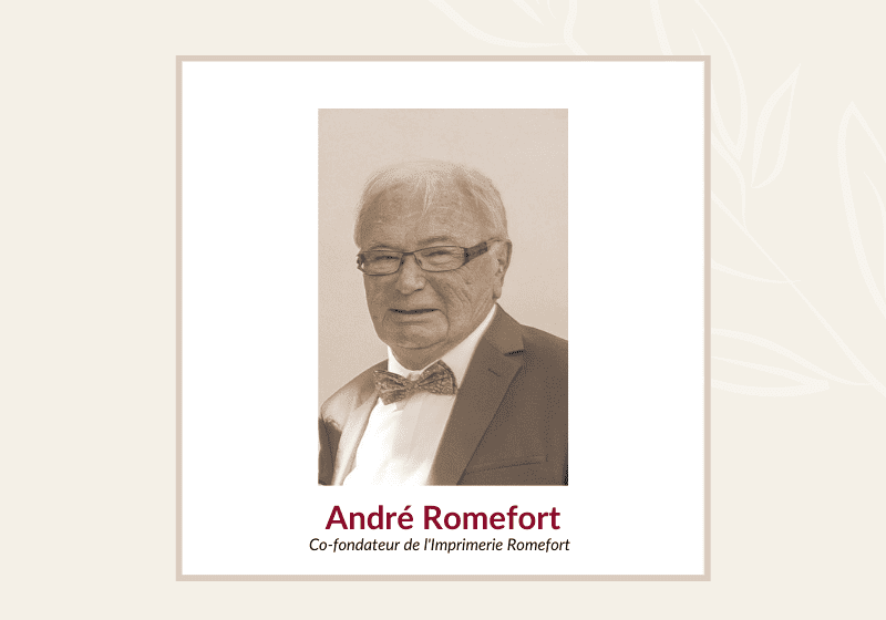 Décès d'André Romefort, co-fondateur de l'Imprimerie Romefort